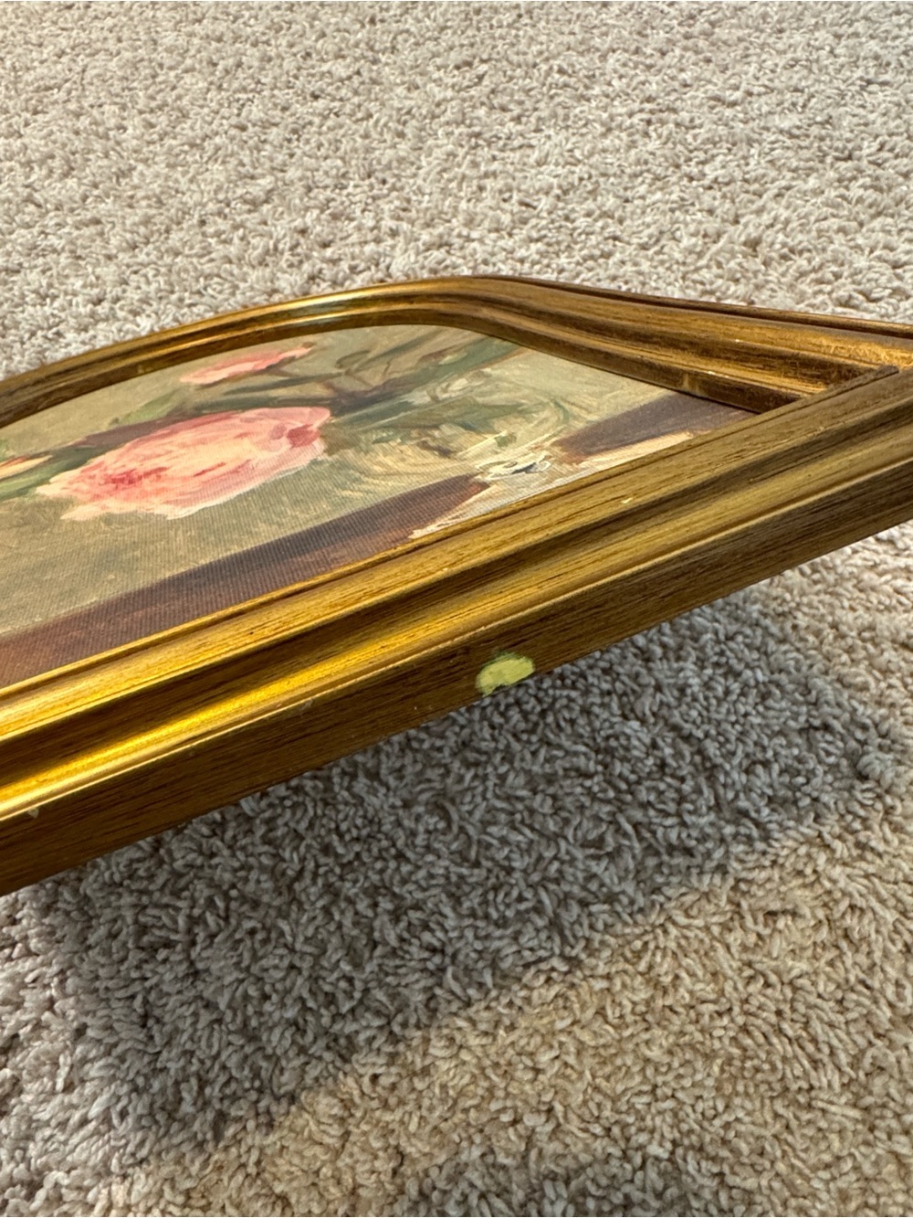 Wall Art | Arched Gold Framed Floral Peonies Size 14" × 11" - Picture 5 of 8